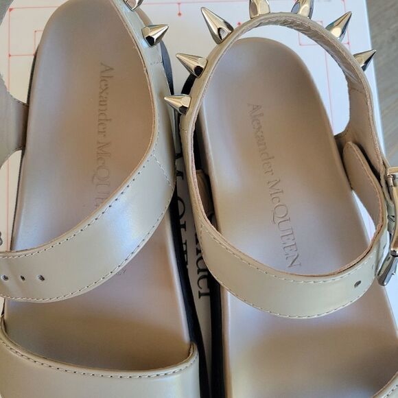 Alexander Mcqueen Spike Leather Sandal Shoes 39 - Picture 3 of 10
